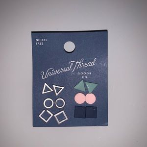 multi colored stud earrings